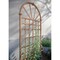 77-inch Outdoor Vinyl Garden Trellis with Arched Top and Lattice Panel for Climbing Plants